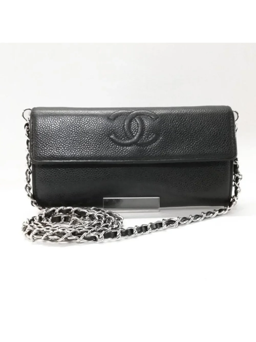 Chanel Caviar Quilted Wallet Black